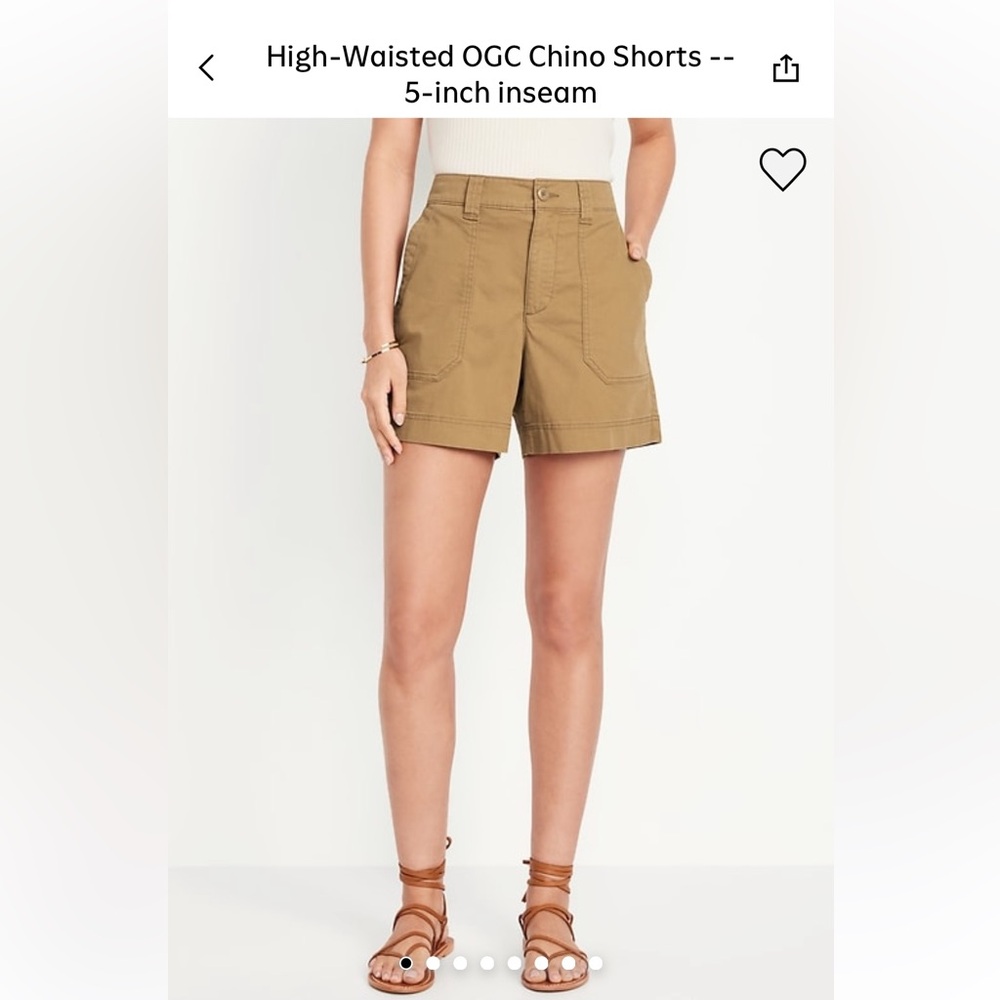 Old Navy Women’s High Waisted Chino size Large 5” inseam